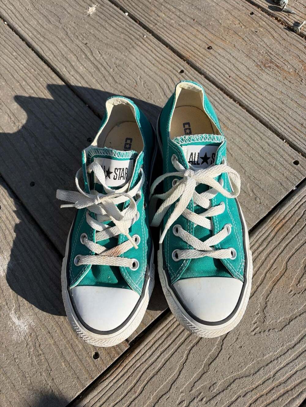 Converse Chuck Taylor All Star Low Top Teal Sneakers Women's 6 Men's 4